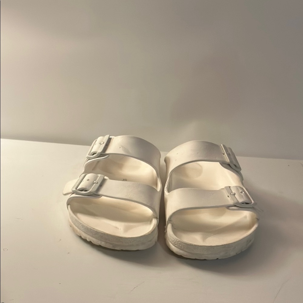 Evo Birkenstock Arizona Classic White Sandals - Picture 2 of 4